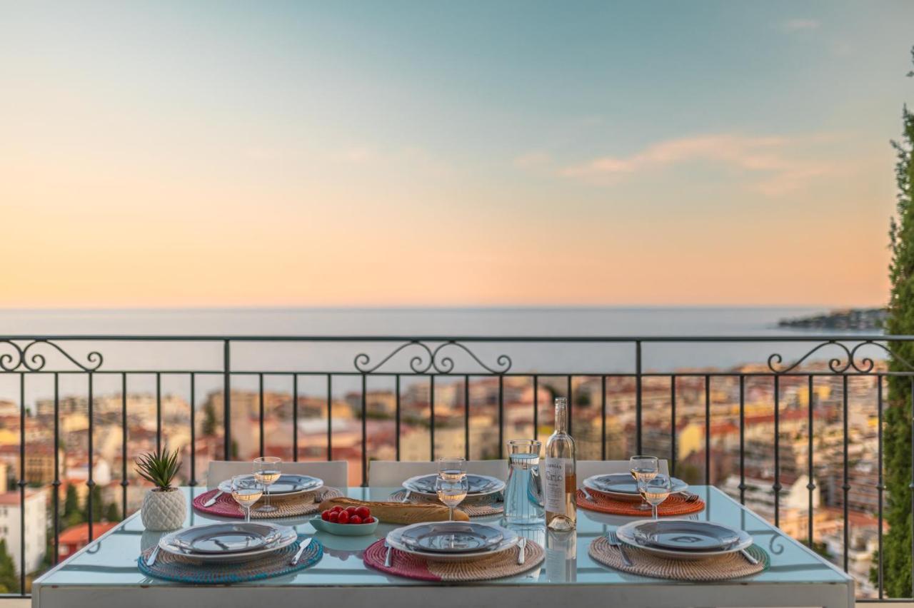 Villa Bethanie, Villa D'Epoque Sur Les Collines, Vue Imprenable Sur Menton Et La Mer Exterior photo